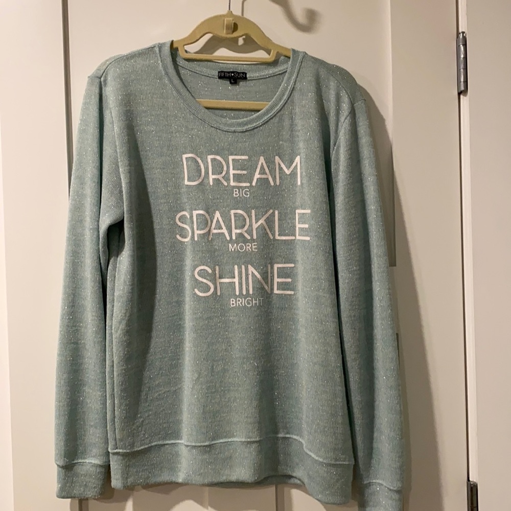 Light Blue Inspirational Sweater